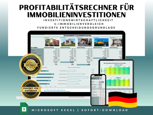 Real Estate Investment Profitability Calculator in German
