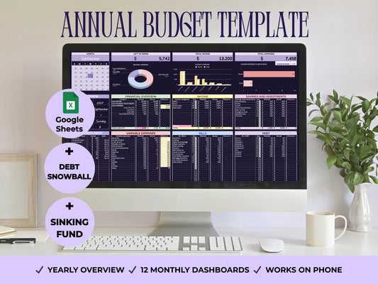 Ultimate Budget Planner | Debt Snowball & Sinking Fund Template