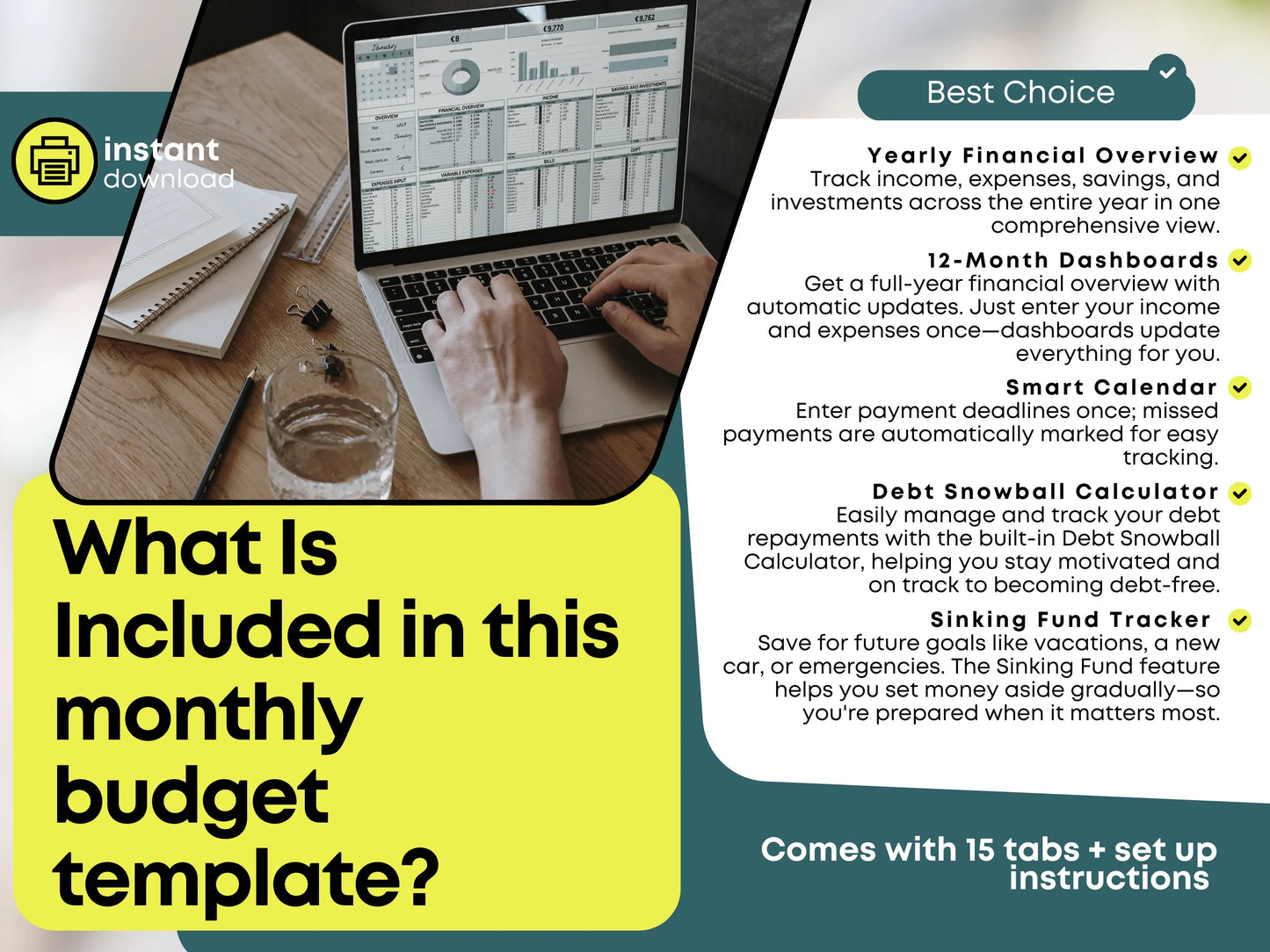 Ultimate Annual Budget + Debt Snowball + Sinking Fund Template