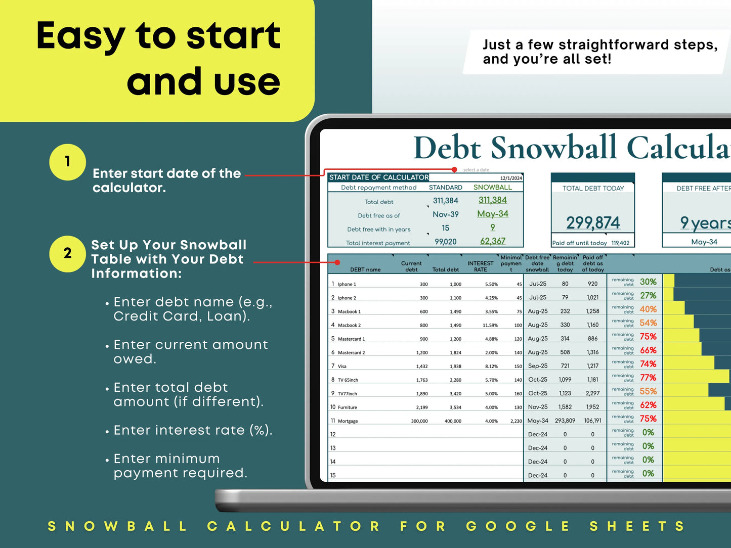 Debt Snowball Calculator