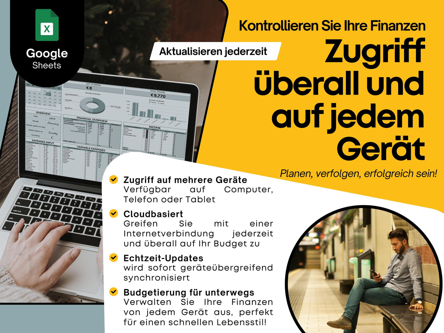 Jährliches Haushaltsbuch mit Sinking Funds & Snowball-Methode | Finanzplaner Budgetplaner Vorlage