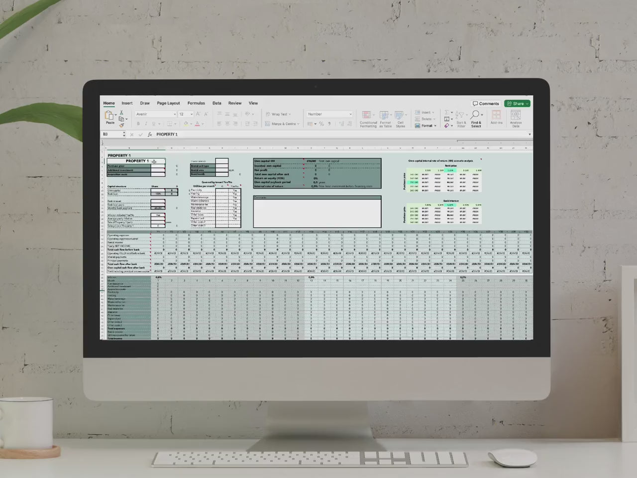 Real Estate Investment Profitability Calculator | Excel Sheet for ROE & Investment Feasibility Analysis