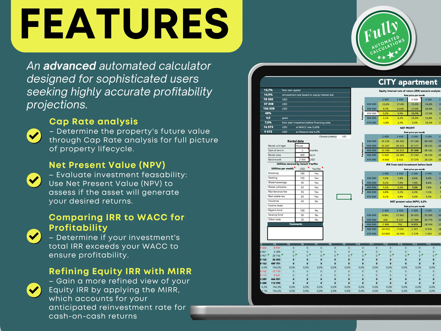 Real Estate Investment Calculator Pro Version