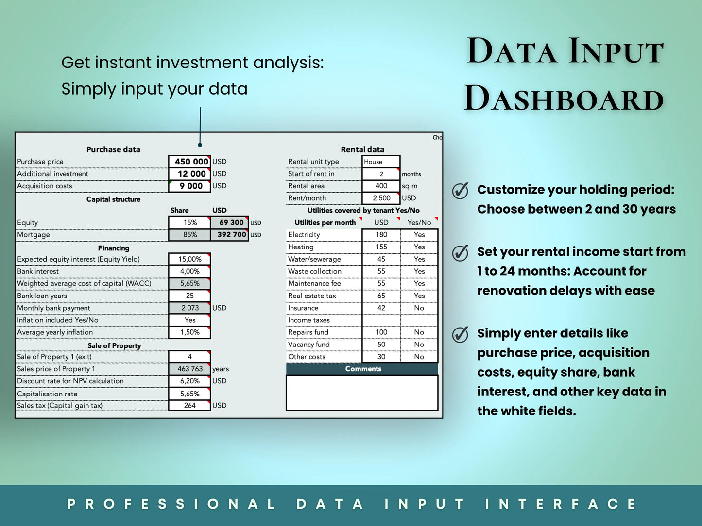 Real Estate Investment Calculator Pro Version+Test 5 Financing Methods