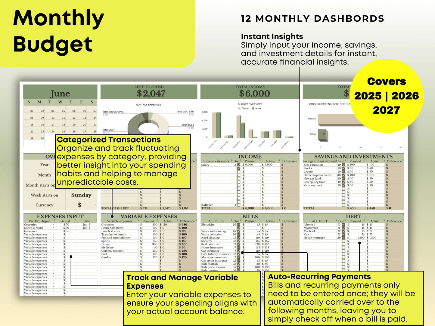 Ultimate Annual Budget Tracker