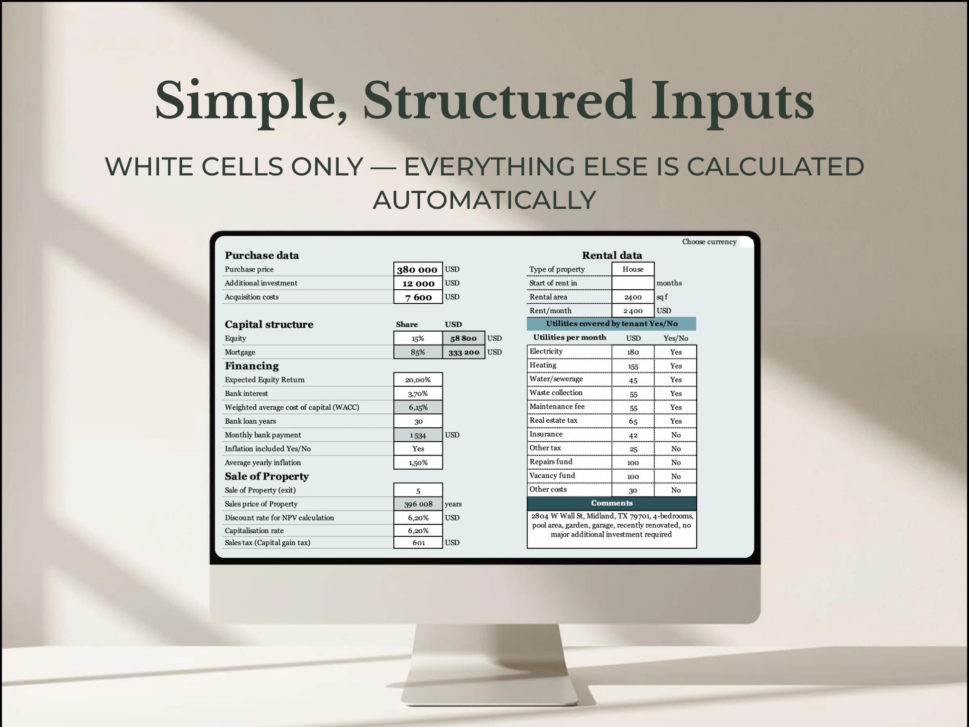 Rental Yield Analyzer - Powerful Rental Yield Calculator for Smart Investors - WHERE IS THE MONEY
