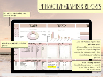 Powder Pink Budget Planner | Sinking Fund & Debt Snowball Calculator