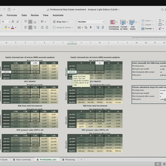 Real Estate Rental Investment Analyzer example video.