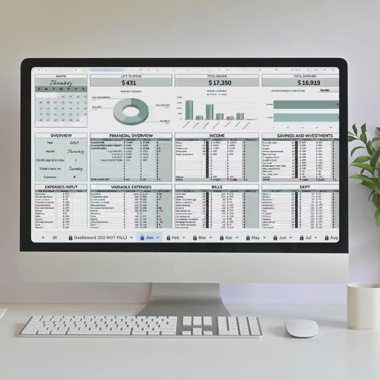 Annual Budget Template | Debt Snowball & Sinking Fund | Expense Tracker Personal  | Financial Planner | Monthly Budget for Beginners