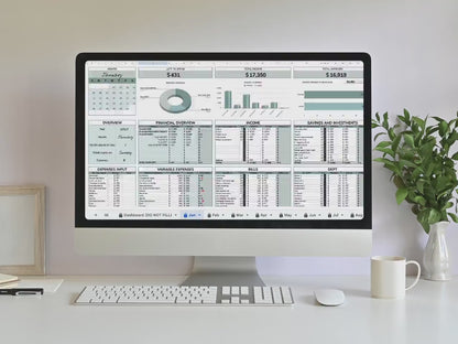 Annual Budget Template | Debt Snowball & Sinking Fund | Expense Tracker Personal  | Financial Planner | Monthly Budget for Beginners